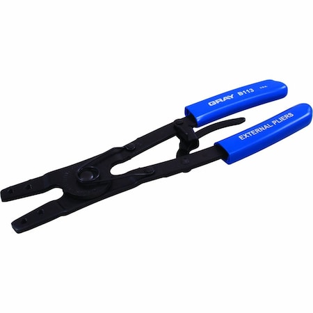 Gray Tools Heavy Duty Internal Retaining Ring Plier, 9-1/2" Long, 2-7/16" - 4" Shaft Diameter B112